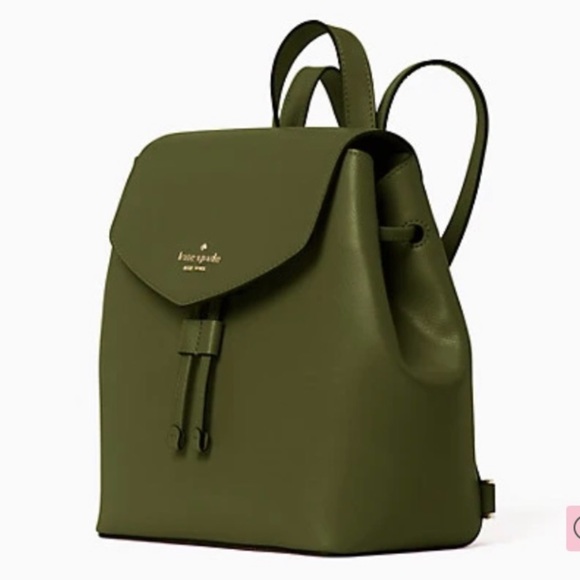 17. Kate Spade Lizzie Medium Flap Backpack in Enchanted Green - Picture 2 of 11